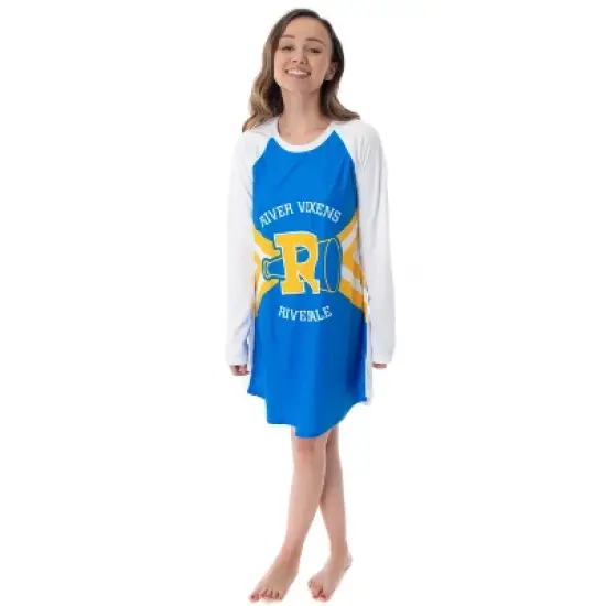 Riverdale Women's River Vixens Costume Raglan Sleep Shirt Pajama Nightgown image {2}