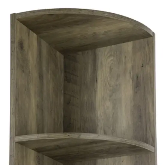 FC Design 5 Tier Corner Bookcase Wooden Display Shelf Storage Rack Multipurpose Shelving Unit image {5}