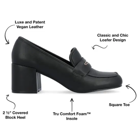 Journee Collection Womens Liyla Tru Comfort Foam Low Heel Square Toe Pumps image {7}