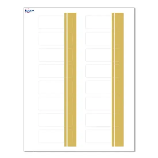 Avery Labels, 1" x 2-5/8", Matte White, Double-Dipped Gold Edge, 160ct image {8}