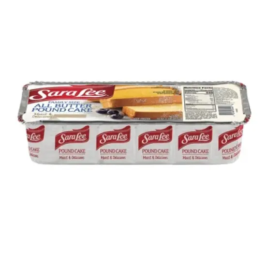 Sara Lee Frozen Desserts Family Size All Butter Pound Cake - 16oz image {2}