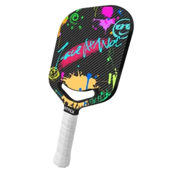 Aukfa Colorful graffiti Carbon Fiber Pickleball Paddle &ndash; Thermoformed One-Piece Design with UV Printed Matte Surface & 16mm Polypropylene Core image {10}