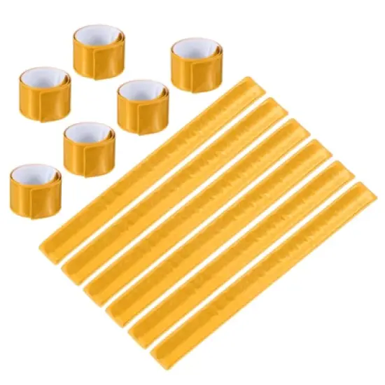 Unique Bargains High Visibility Reflective Slap Bands for Night Jogging Cycling Hiking 12 Pcs image {6}