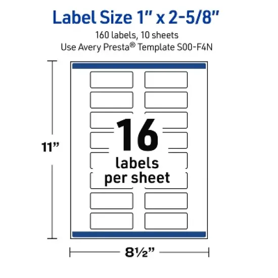 Avery Address Labels, Floral Design, 1" x 2-5/8", 160ct image {4}