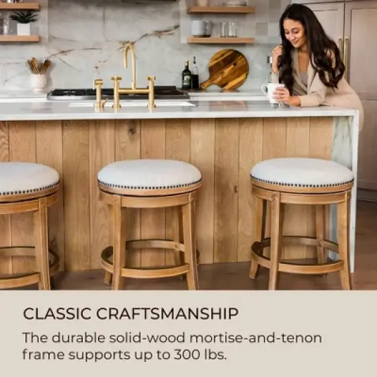 Maven Lane Alexander Backless Swivel Kitchen Stool image {3}