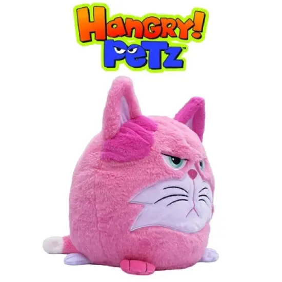 Hangry Petz: Lucy Pink Cat - 12" Animal Plush image {1}