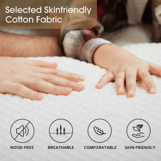 FDW 5 Inch Gel Memory Foam Mattress,Gel Infused Mattress CertiPUR-US Certified,Bed-in-a-Box with Non-Slip Bottom,Fiberglass Free image {4}