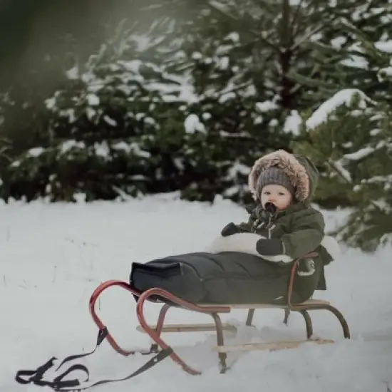 Cover Baby 0-3 Years Scandinavian Organic Wool Adjustable Footmuff in Barbie Pink image {7}