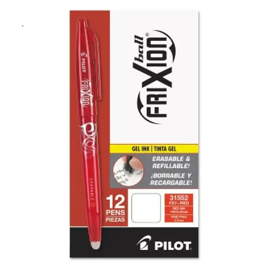 Pilot FriXion Ball Erasable Gel Ink Stick Pen Red Ink .7mm 31552 image {2}