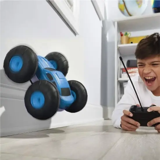 Sharper Image RC Race Car Flip Stunt Rally Vehicle - Blue image {5}