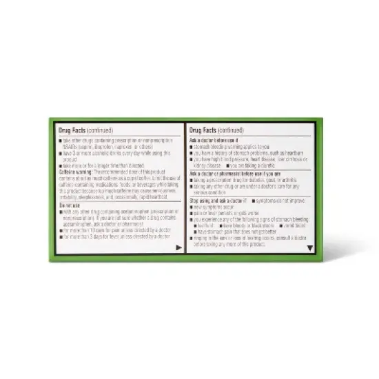 Acetaminophen & Aspirin (NSAID) Added-Strength Pain Reliever Caplets - up&up&trade; image {3}