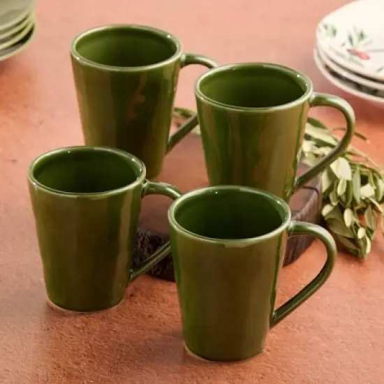 Certified International (Set of 4) 18oz Mugs Verde image {4}
