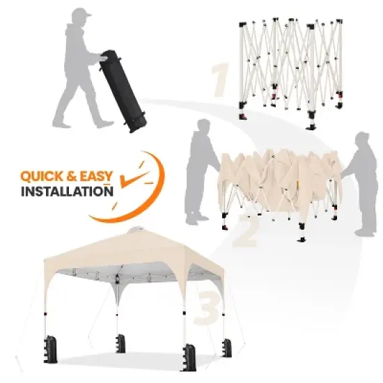 Yaheetech 10x10ft Outdoor Pop up Canopy for Garden Patio Park Market image {4}