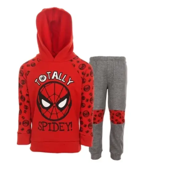 Marvel Avengers Spider-Man Miles Morales Spider-Man Fleece Pullover Hoodie and Pants Outfit Set Toddler image {8}