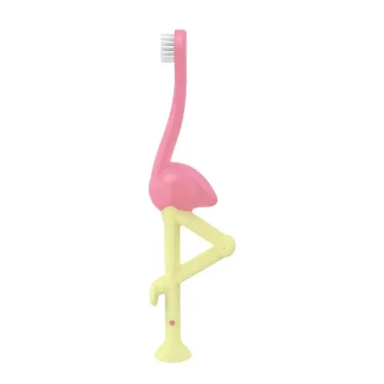 Dr. Brown's Toddler Toothbrush with Soft Bristles - Pink Flamingo - 1-4 years image {2}