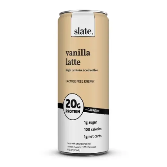 Slate Vanilla Latte High Protein Iced Coffee - 11 fl oz Can image {6}
