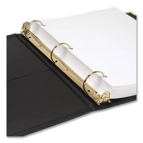 Samsill Classic Collection Ring Binder, 3 Rings, 1.5" Capacity, 11 x 8.5, Black image {4}