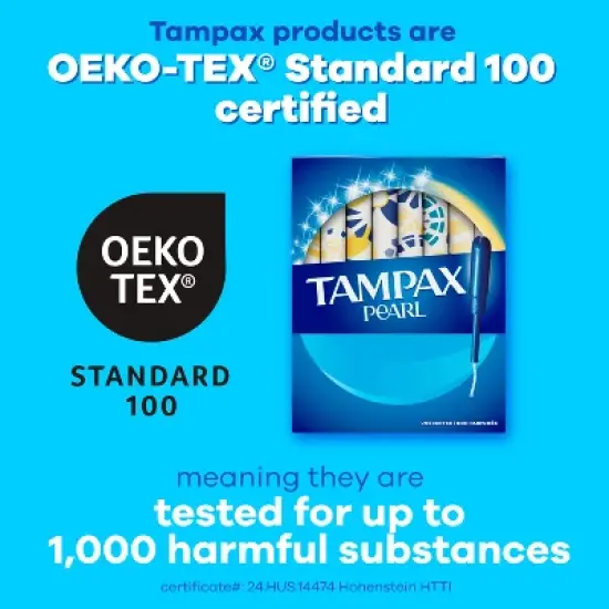 Tampax Pearl Tampons Regular Absorbency with LeakGuard Braid - Unscented image {8}