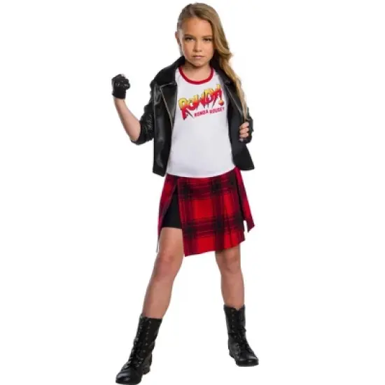 Rubies Wwe "Rowdy" Ronda Rousey Deluxe Girl's Costume (Size Medium) image {1}