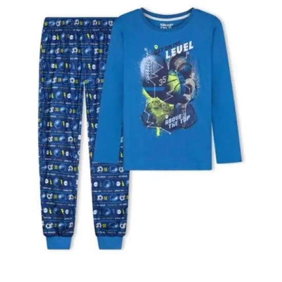 Sleep On It Boys My Level Brushed Jersey 2-Piece Pajama Sleep Set image {9}