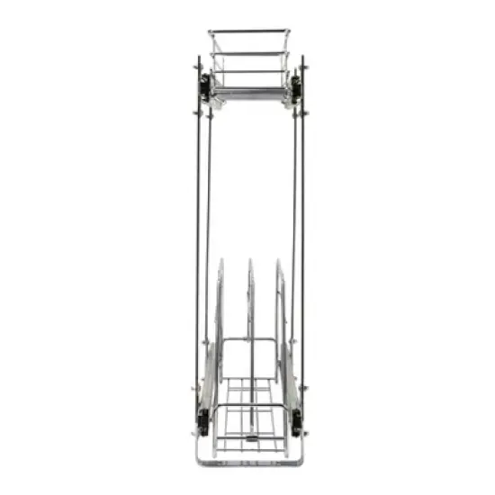 Glidez Multipurpose Chrome-Plated Steel Pull-Out/Slide-Out Storage Organizer - 2-Tier Design - Chrome image {4}
