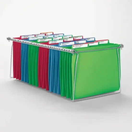 Smead FasTab  Hanging File Folder, 1/3-Cut Built-In Tab, Letter Size, Assorted Colors, 18 per Box (64053) image {7}