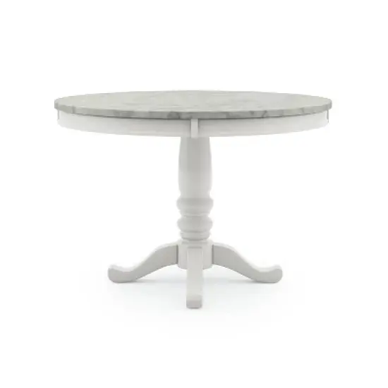 Kennegad Round Dining Table White - HOMES: Inside + Out image {3}