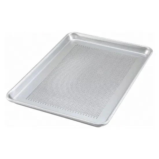 Winco Sheet Pan, Perforated, Aluminum, 13 x 18 (Half Size) - Silver image {2}