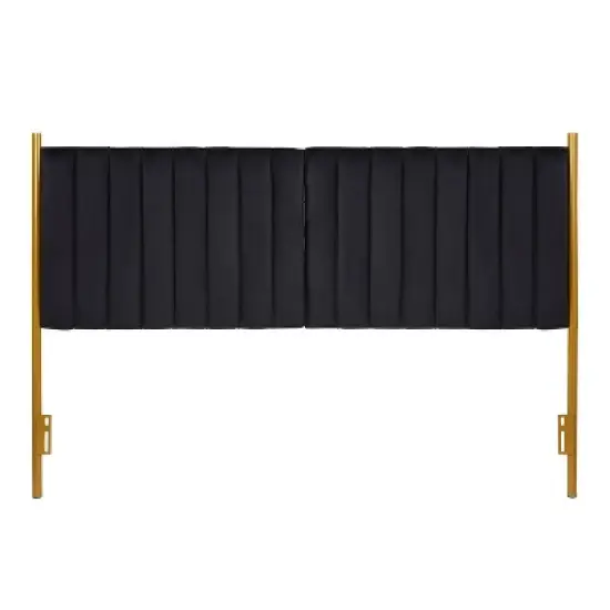 King Chloe Steel/Velvet Upholstered Headboard - LumiSource image {4}