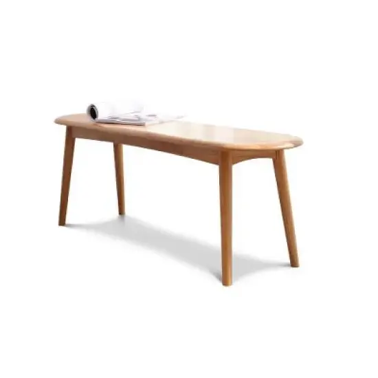 Anybear Natural Oak Wood for Dining Bench Table Bench for Living Room image {5}