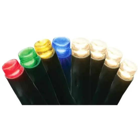 GE Color Choice 600 LED Dual Color Microbright String Lights Multi or Warm White 125FT image {4}