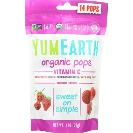 YumEarth Organic Pops Vitamin C - Assorted Flavors image {1}