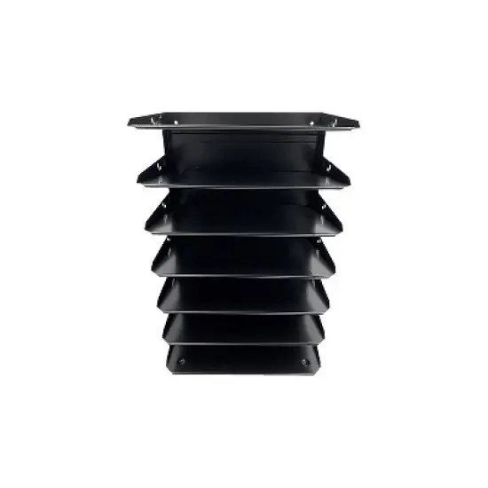 Huron 7-Compartment Steel File Organizer Black (HASZ0150) image {4}