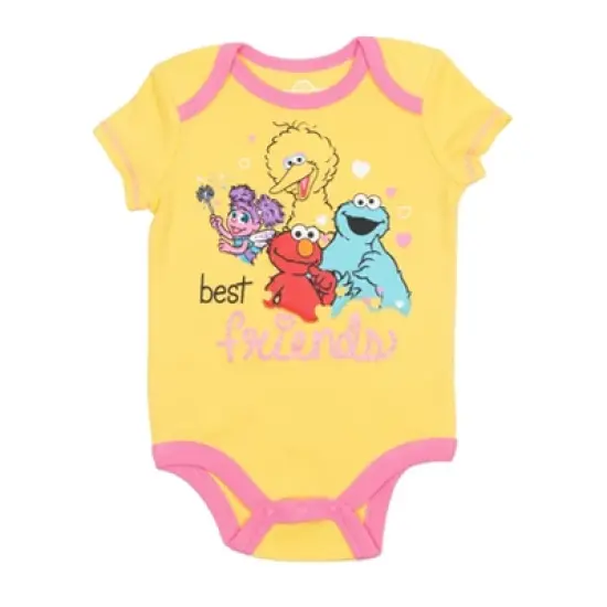Sesame Street Baby 5 Pack Bodysuits Newborn to Infant  image {1}