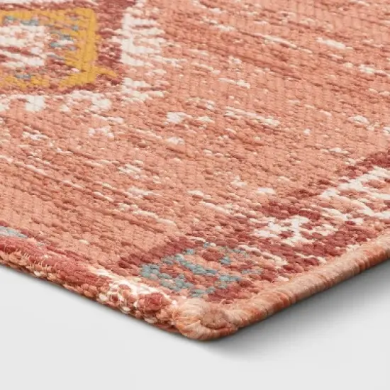 5' x 7' Sunset Moroccan Woven Tapestry Outdoor Rug Coral - Opalhouse&trade; image {2}