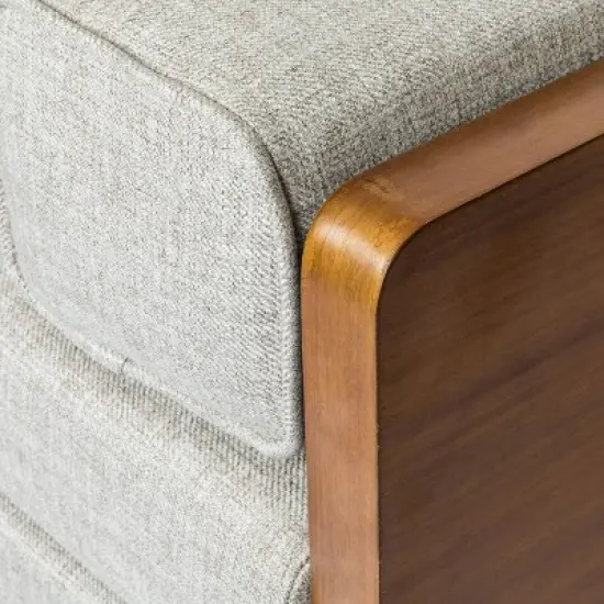 Keairns Mid Century Modern Tufted Double End Chaise Lounge with Bolster Pillows - Christopher Knight Home image {8}