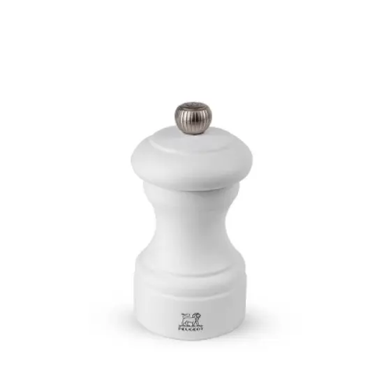 Peugeot | Bistro Pepper Mill, Wood, Matte White, 10 cm - 4 in image {2}