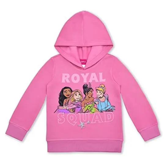 Disney Princess Girl's 2-Pack Royal Squad Graphic Pullover Sweatshirt and Patterned Legging Pants Set for kids image {3}