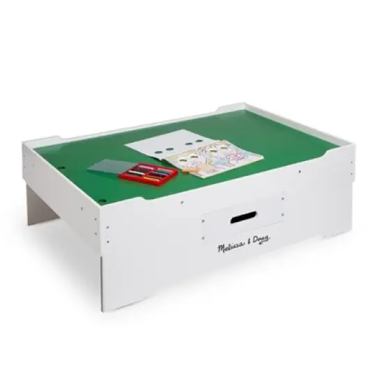 Melissa & Doug Deluxe Wooden Multi-Activity Play Table - For Trains, Puzzles, Games, More image {3}