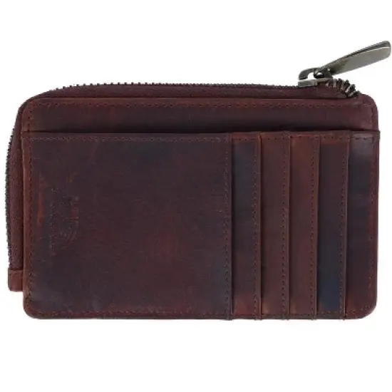 Paul & Taylor Men's Leather Zippered Side Front Pocket Wallet image {4}