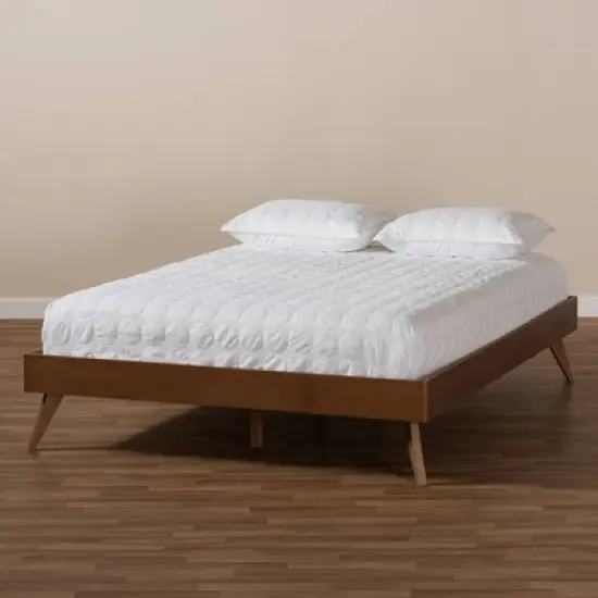 Lissette Wood Platform Bed Frame - Baxton Studio image {2}