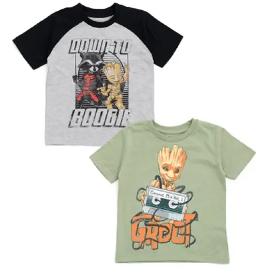 Marvel Avengers Rocket Raccoon Groot 2 Pack T-Shirts Little Kid to Big Kid  image {1}