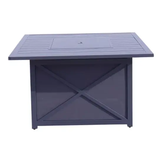 Courtyard Casual Santa Fe 5 pc Square Fire Pit Set with Sling Reclining Chairs  Includes One Square Fire Pit and Four Sling Reclining Chairs image {7}