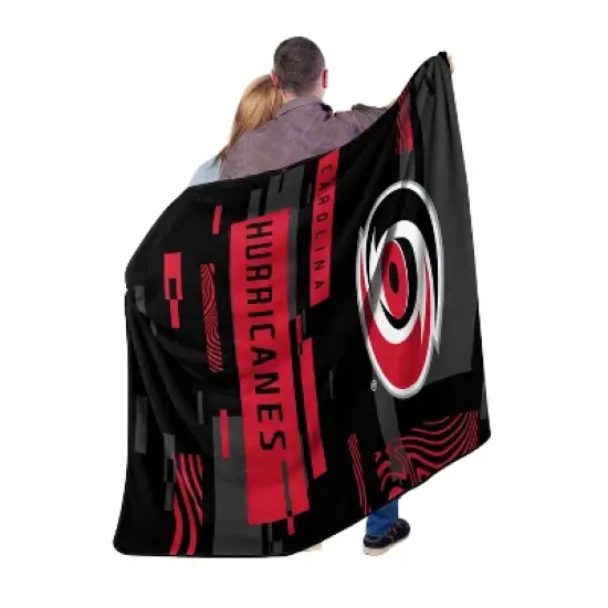NHL Carolina Hurricanes Digitized 60 x 80 Raschel Throw Blanket image {2}