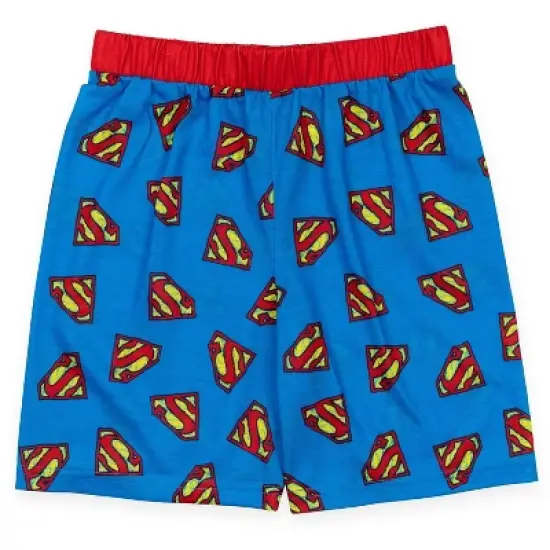 DC Comics Justice League Superman Cosplay Pajama Shirts and Shorts Blue/Red/White  image {3}