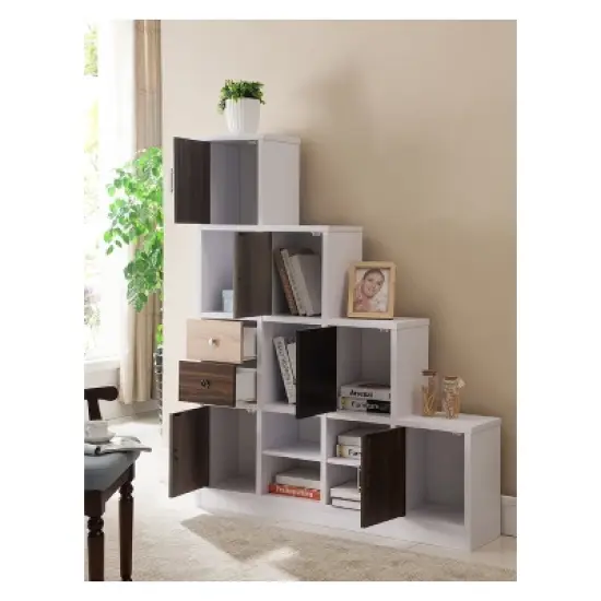 61.5" Hirsch Contemporary Bookcase White - HOMES: Inside + Out image {8}