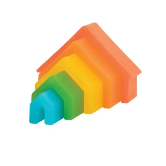 Kaplan  Early Learning Discovery Stackers - Rainbow House - 5 Pieces image {1}