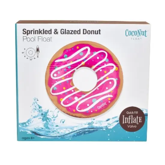CocoNut Float Sprinkled & Glazed Donut Pool Float image {3}