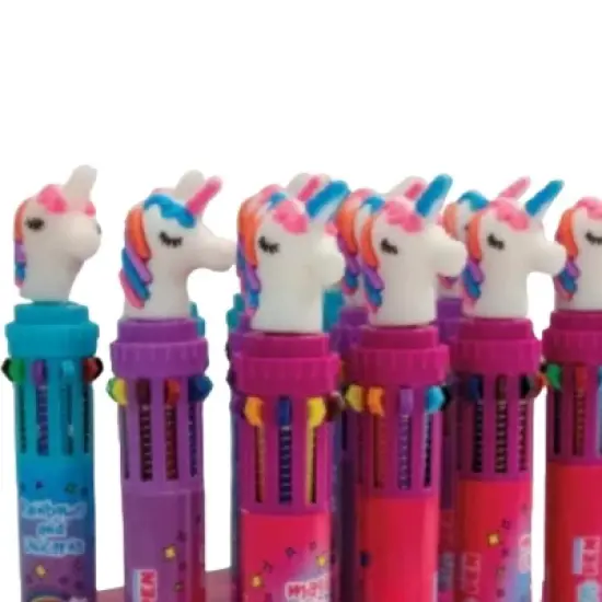 Unicorn 10 Color Pen (3 Pack) - Magical Multicolor Pen, Retractable, 10 Ink Colors (Approx. 6.25 Inch) image {2}