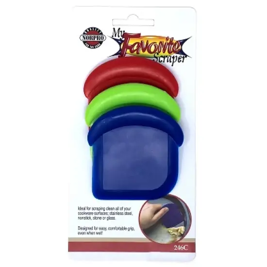 Norpro My Favorite Scraper, 3 Piece Set, Red/Blue/Green image {4}